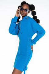 BACK TO BACK HOODIE SWEATSHIRT DRESS