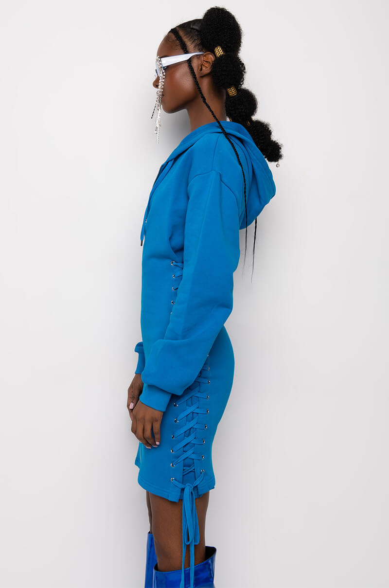 BACK TO BACK HOODIE SWEATSHIRT DRESS
