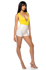 BACK TO THE BASICS ZIP FRONT BODYSUIT