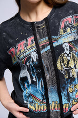 BAD COMPANY CHAIN DETAIL CROPPED TEE
