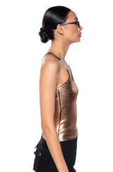 BAD HABIT STRAPPY METALLIC TANK