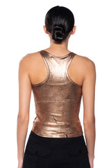 BAD HABIT STRAPPY METALLIC TANK