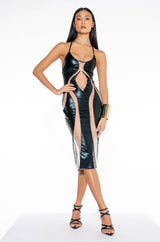 BAD LIL TING MIDI MESH DRESS
