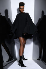BAD ROMANCE RELAXED DRAPE MINI DRESS