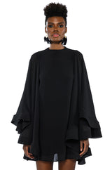 BAD ROMANCE RELAXED DRAPE MINI DRESS