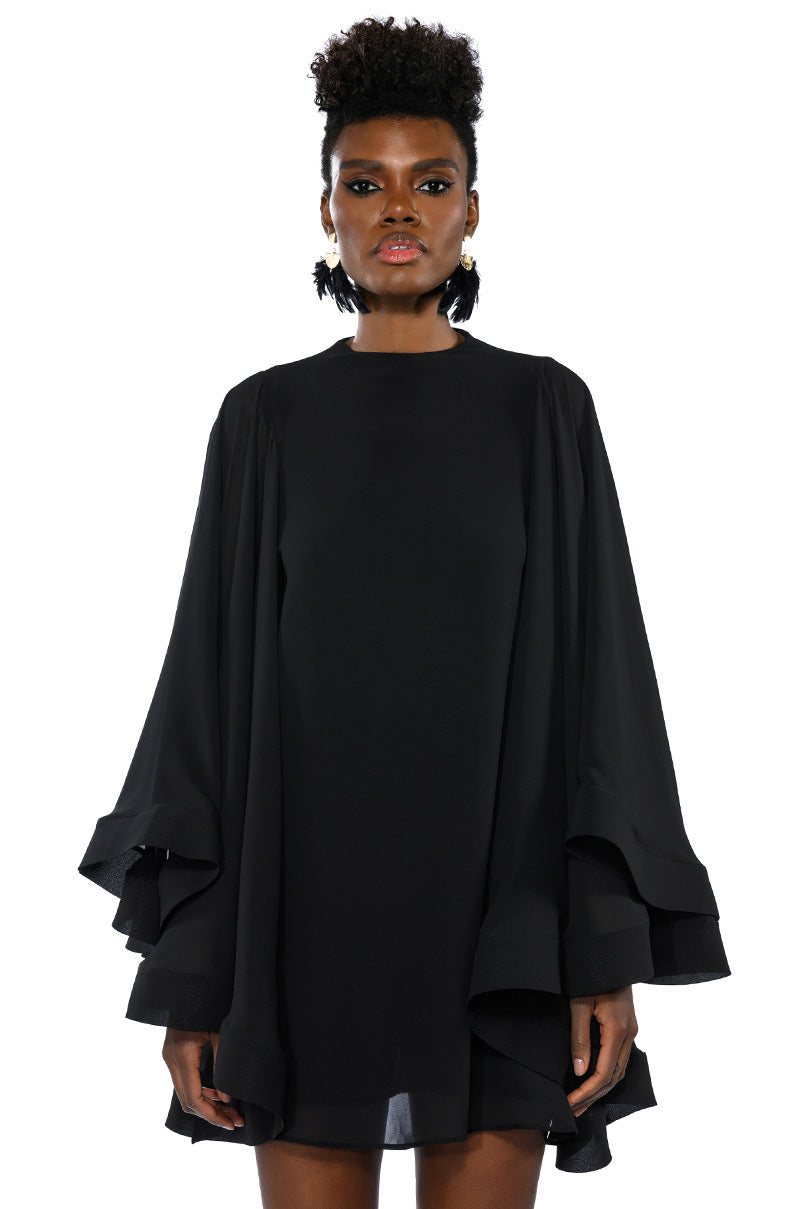 BAD ROMANCE RELAXED DRAPE MINI DRESS