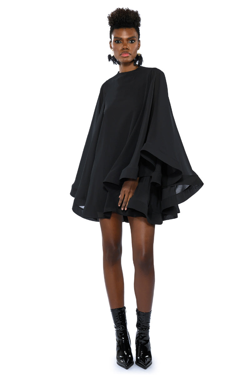 BAD ROMANCE RELAXED DRAPE MINI DRESS