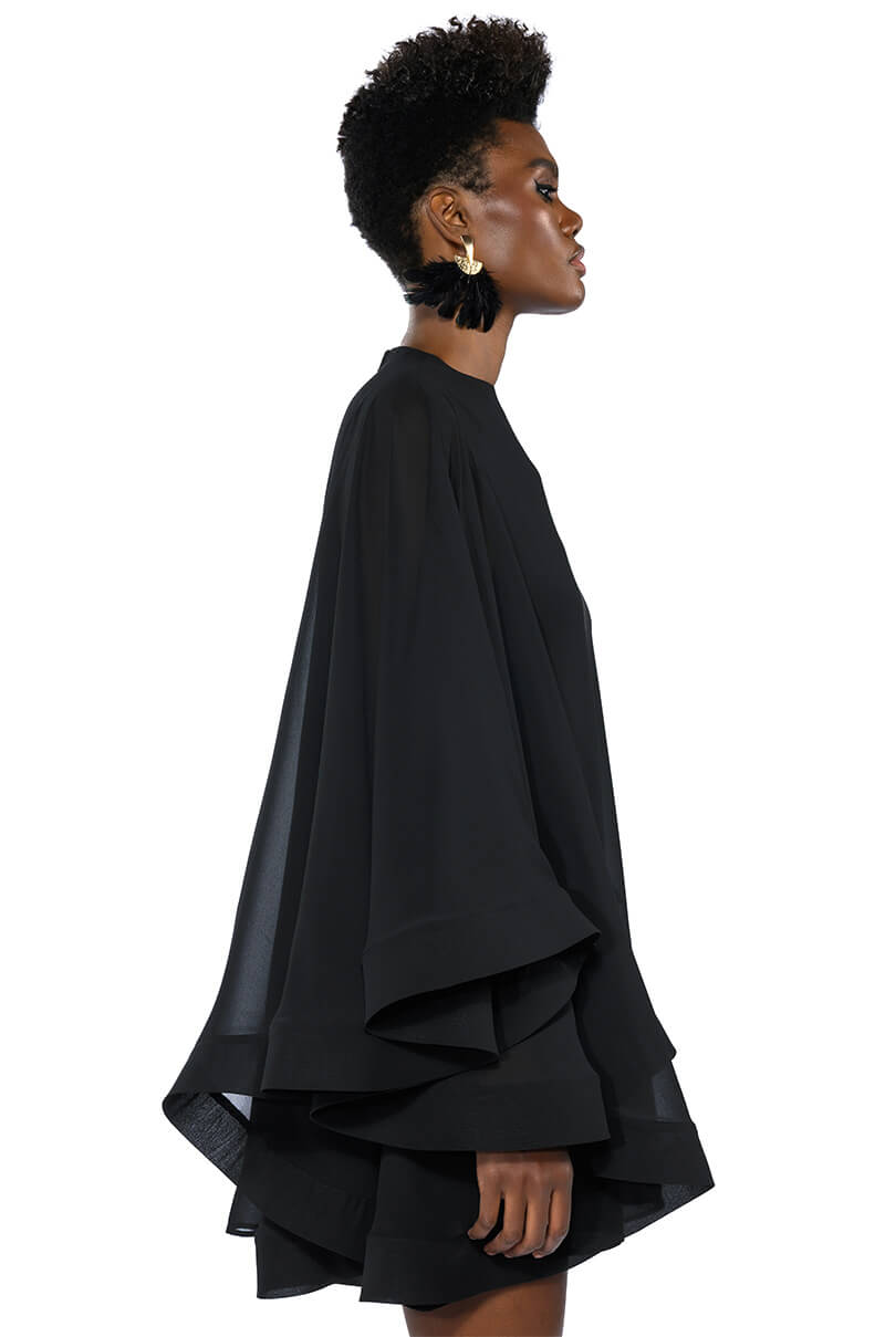 BAD ROMANCE RELAXED DRAPE MINI DRESS