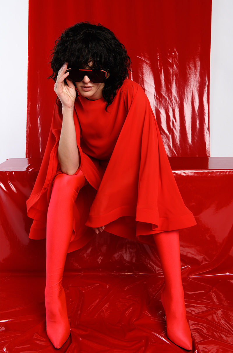 BAD ROMANCE RELAXED DRAPE MINI DRESS