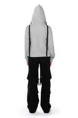TAY TAY FRINGE DETAIL HOODED SWEATSHIRT