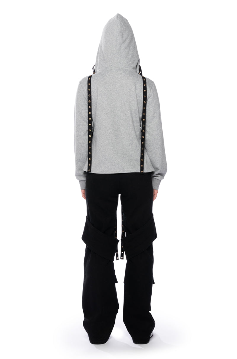 TAY TAY FRINGE DETAIL HOODED SWEATSHIRT