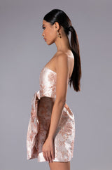 BAROQUE LOVE AFFAIR CORSET BOW MINI DRESS