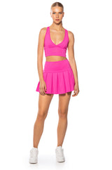 ITS THE PAXTON LUXE LONGLINE BRALETTE IN NEON PINK
