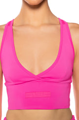 ITS THE PAXTON LUXE LONGLINE BRALETTE IN NEON PINK