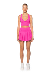 ITS THE PAXTON LUXE LONGLINE BRALETTE IN NEON PINK