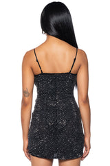 BEA EMBELLISHED BODYCON MINI DRESS
