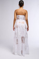 BEACH PLEASE PATCHWORK MAXI DRESS