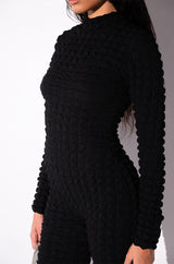 BEAT THE ODDS TEXTURED CATSUIT