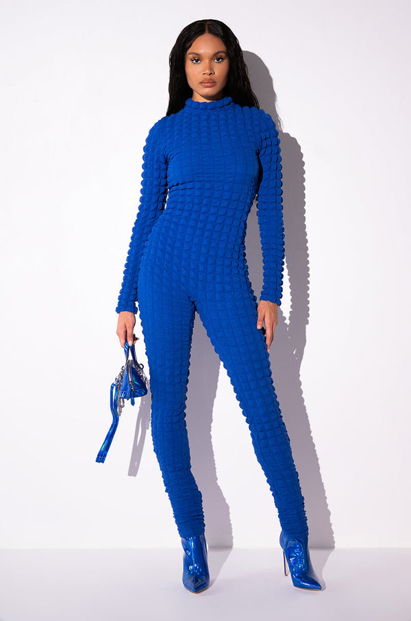 BEAT THE ODDS TEXTURED CATSUIT