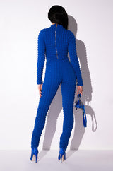 BEAT THE ODDS TEXTURED CATSUIT