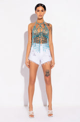 BELLA VITA DISTRESSED DENIM SHORT