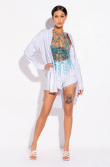 BELLA VITA DISTRESSED DENIM SHORT