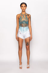 BELLA VITA DISTRESSED DENIM SHORT