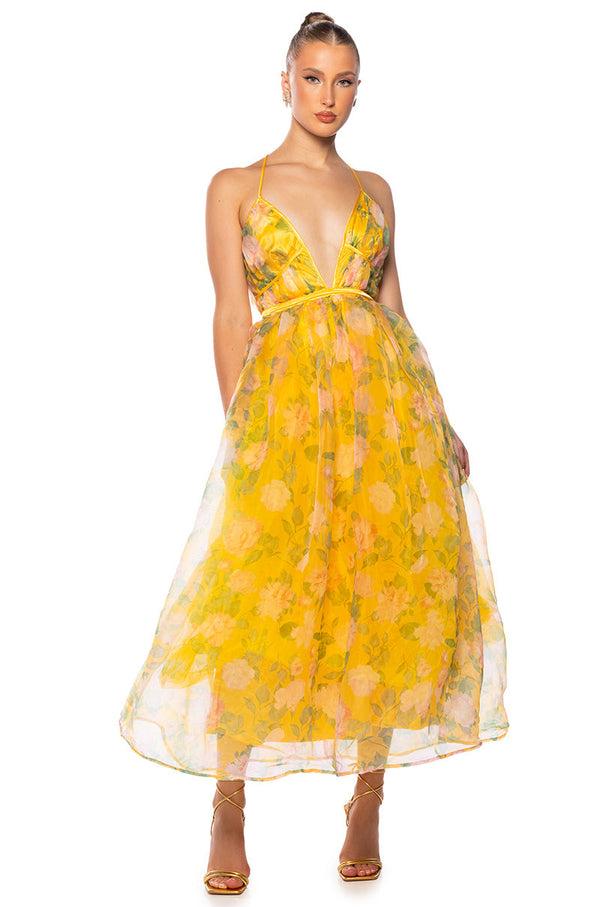 BELLE FLORAL MAXI DRESS