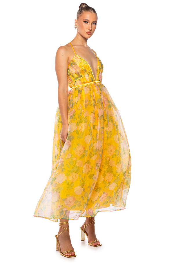 BELLE FLORAL MAXI DRESS