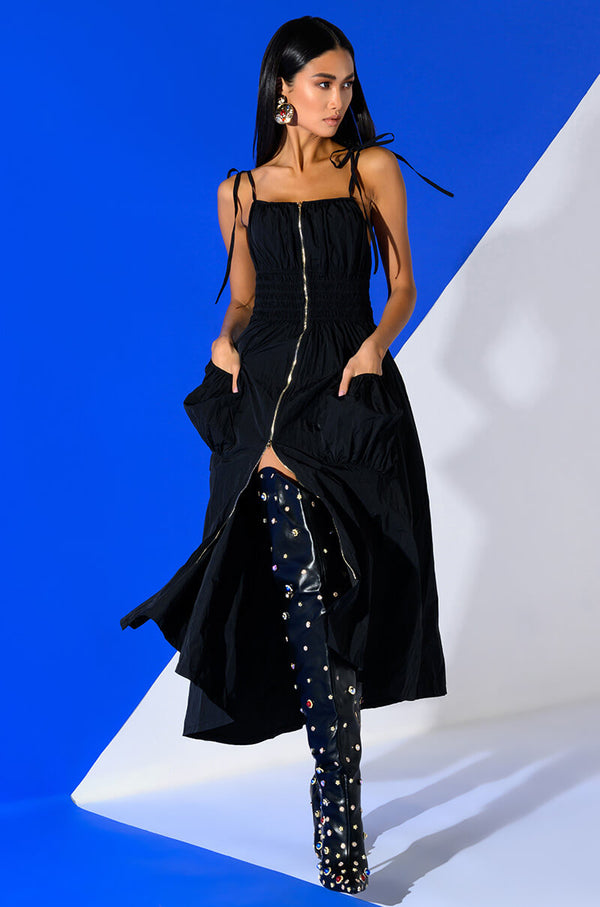 BELLE SLEEVELESS PARACHUTE MAXI DRESS