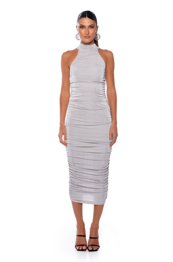 BEST BEHAVIOR SLINKY MIDI DRESS