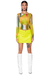 BEST INSTINCTS LONG SLEEVE MESH TOP