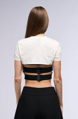 BEST OF THE LAST CORSET SET WITH CROP TEE OVERLAY