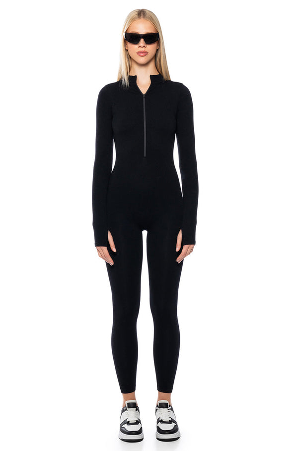BEST WITH ANYTHING ZIP UP CATSUIT