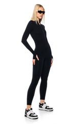BEST WITH ANYTHING ZIP UP CATSUIT