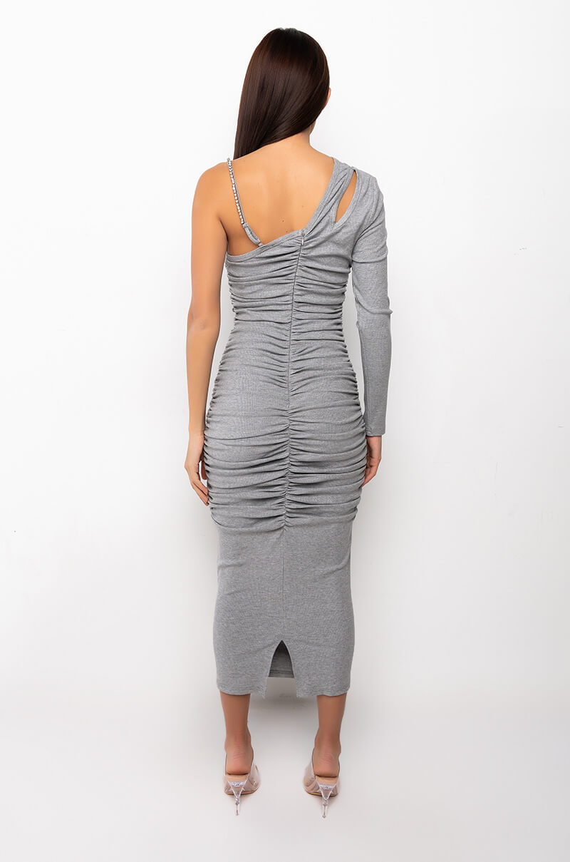 BEST YET MIDI ONE SLEEVE DRESS