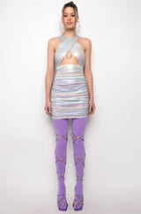 BETTER FOR IS RHINESTONE MINI DRESS