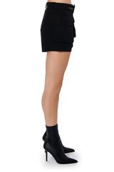 BETTER LUCK UTILITY POCKET SHORTS IN BLACK
