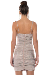 BETTER THAN EVER SLEEVELESS RHINESTONE MINI DRESS
