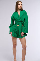 BIANCA LINEN LAYERED SHORT