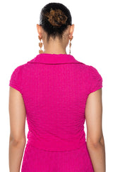 BIANCA TIE FRONT MESH TOP