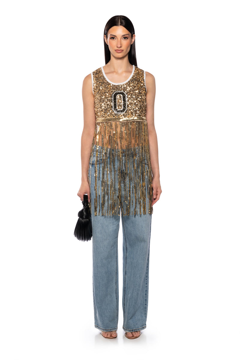 BIG WINS FRINGE TANK TOP