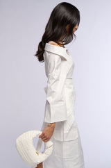 BILLY OFF THE SHOULDER WRAP FRONT BLOUSE