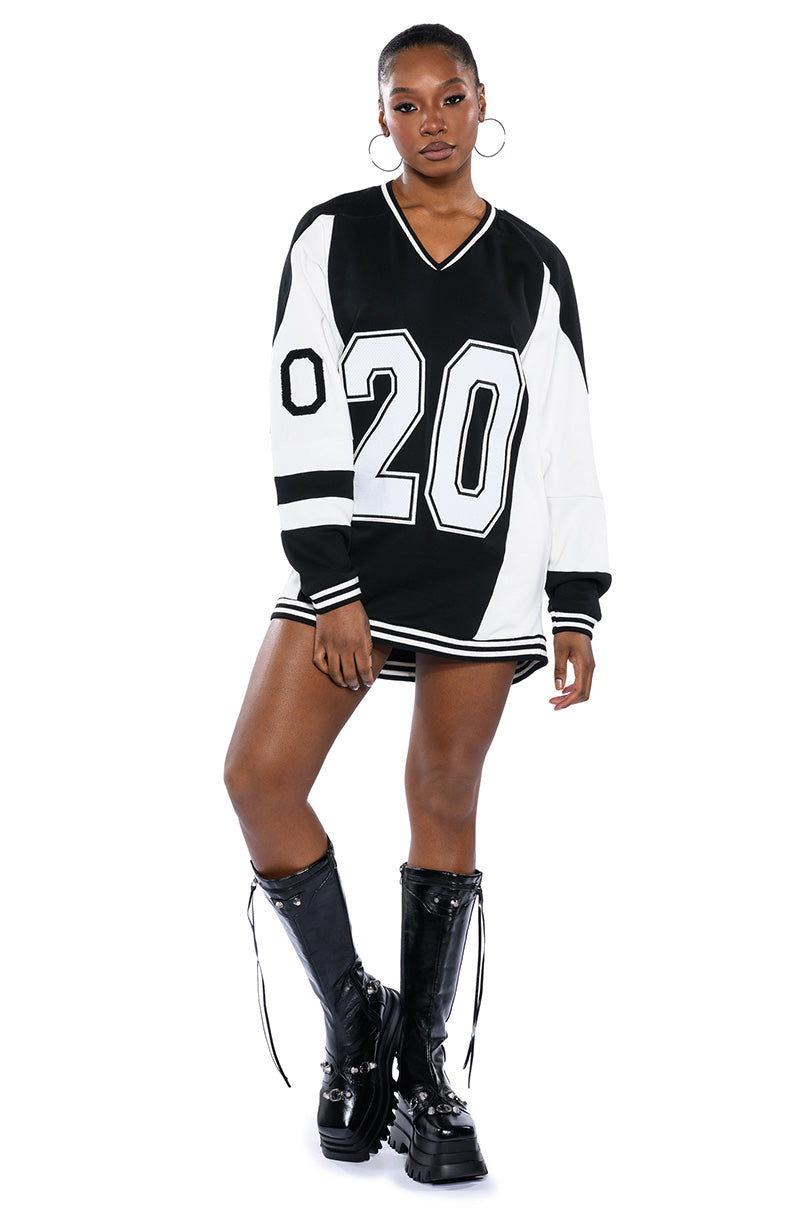 BLACK VILLAGE FOUNDATION OVERSIZED DRESS