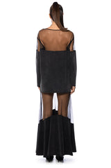 BLANK SPACE MESH MAXI DRESS