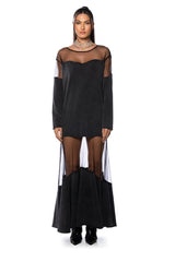 BLANK SPACE MESH MAXI DRESS