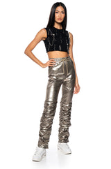 BLINDING LIGHTS PU METALLIC PANT