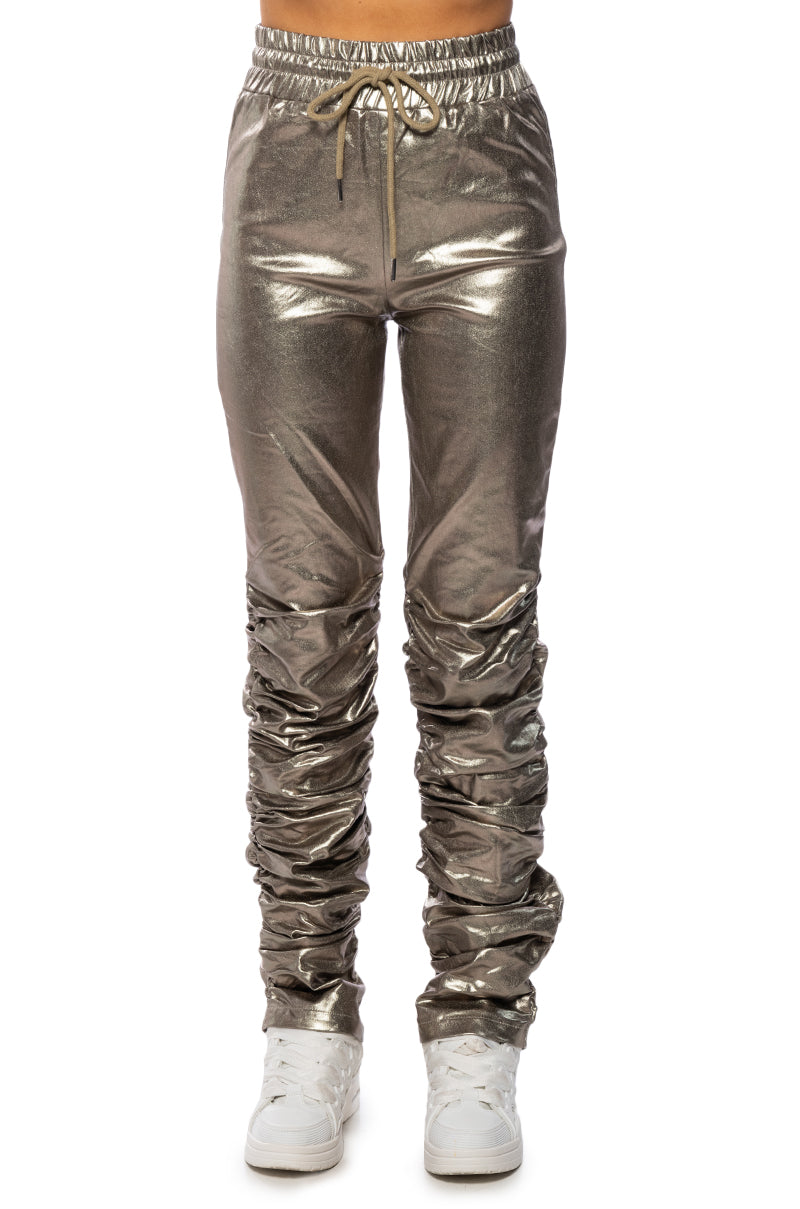 BLINDING LIGHTS PU METALLIC PANT