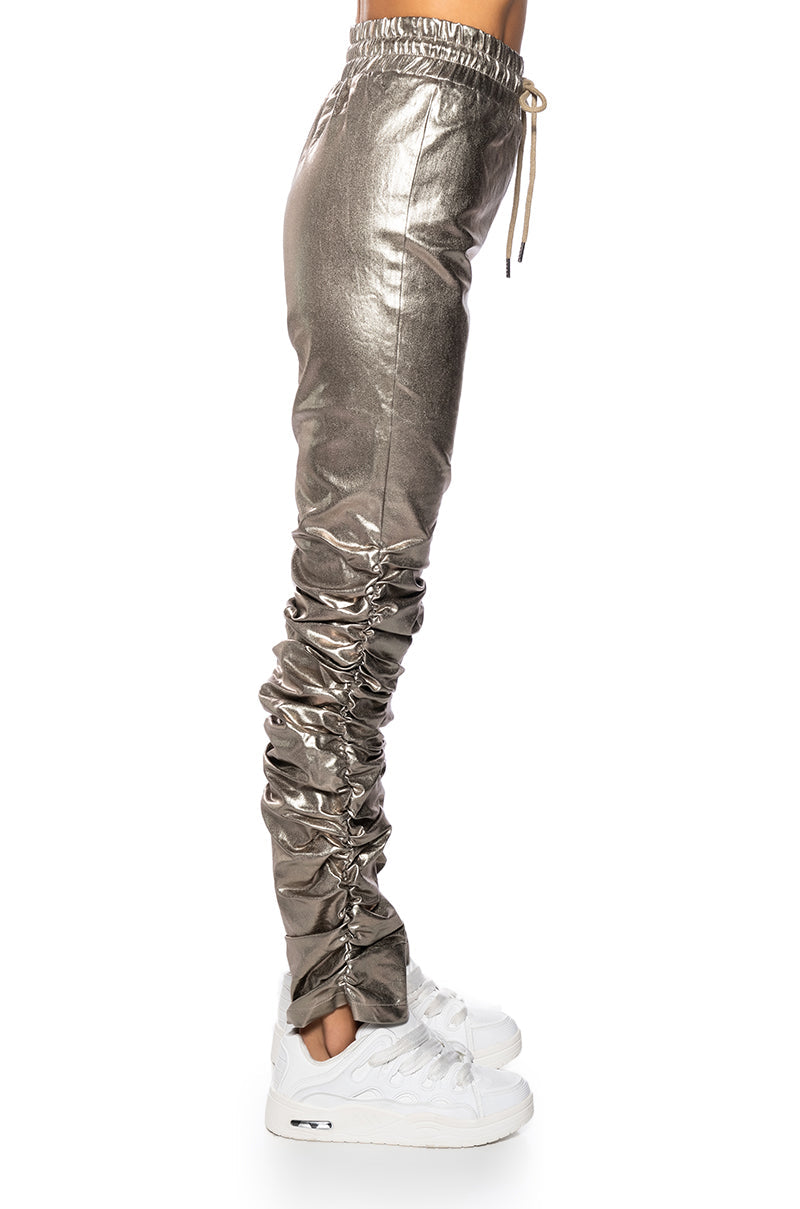 BLINDING LIGHTS PU METALLIC PANT