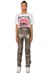 BLINDING LIGHTS PU METALLIC PANT